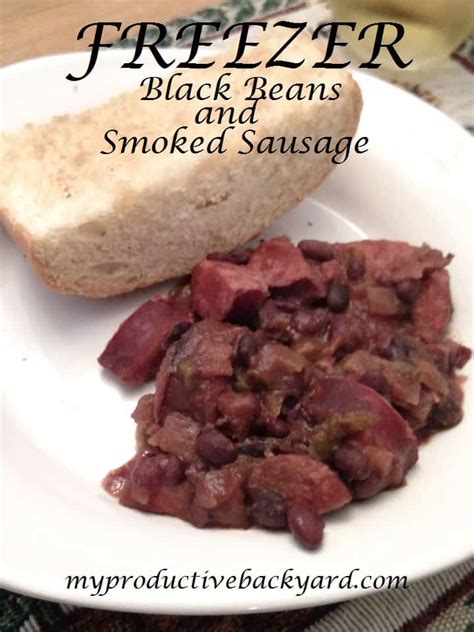 Freezer Black Beans And Smoked Sausage