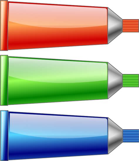 Color Tubes Orange Green And Blue Clipart Free Download