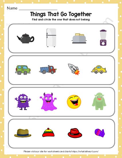 Things That Go Together Worksheet Exercise 5 Your Home Teacher