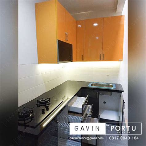 Kitchen set loxus sink self | dapur menjadi rapih. kitchen set dapur mini letter L finishing hpl project di ...