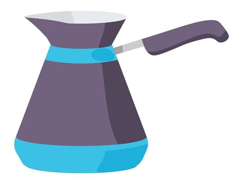 Cezve For Brewing Coffee Beverage Turkish Pot Vector Art At