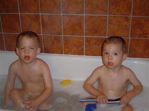 The Harrelson Family The Boys First Bubble Bath