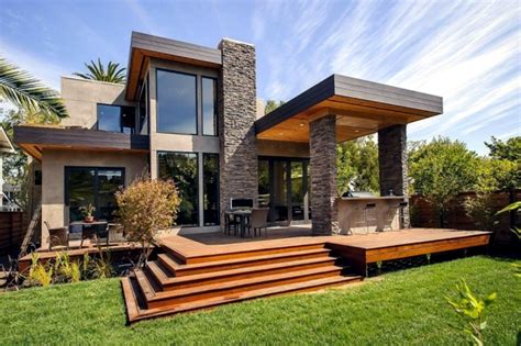 Modern Massive House With Stone Facade And A Bright Interior Interior