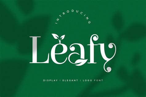 Leafy Font Fonts Hut