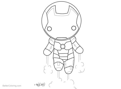 They looks so cute and adorable! Iron Man Coloring Page Chibi By Kitty Stark - Free ...