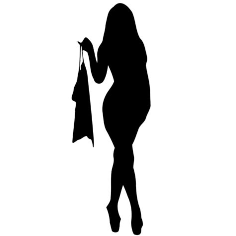 Silhouette Black And White Female Clip Art Black Woman Png Download