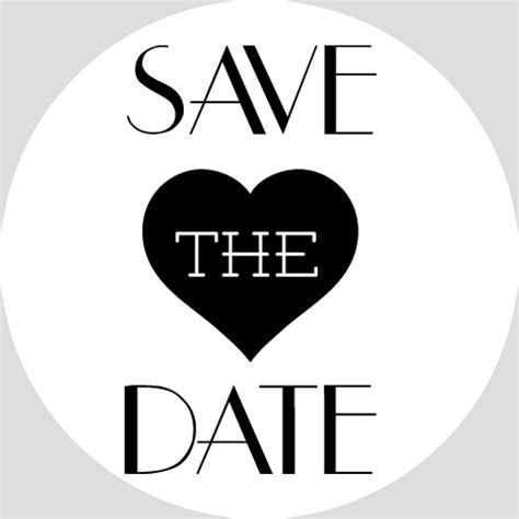 Save The Date Png Black And White Transparent Save The Date Black And