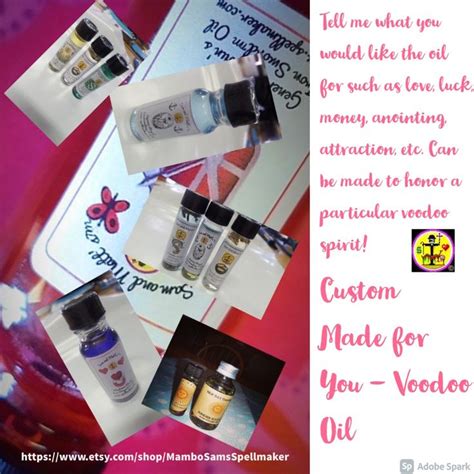 Listing726768853custom Made For You Voodoo Oil Voodoo Rituals Oils Voodoo