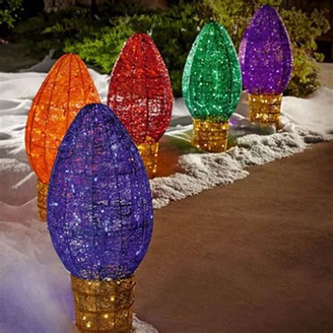 Outdoor Giant Led Christmas Bulb Lighted Motif For Commercial Christmas