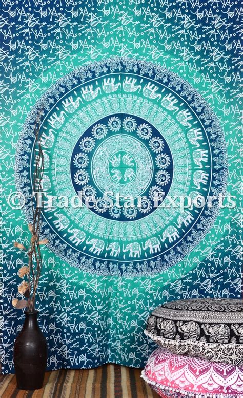 Traditional Ethnic Indian Mandala Twin Tapestry Trade Star Exports