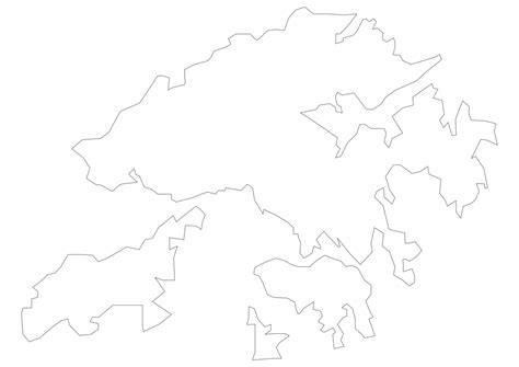 Blank Map Of Hong Kong Svg Vector Outline Map