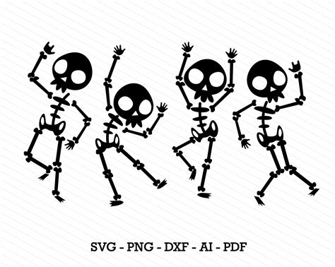 Skeleton Svg Funny Dancing Skeleton Svg Bones Bundle Etsy
