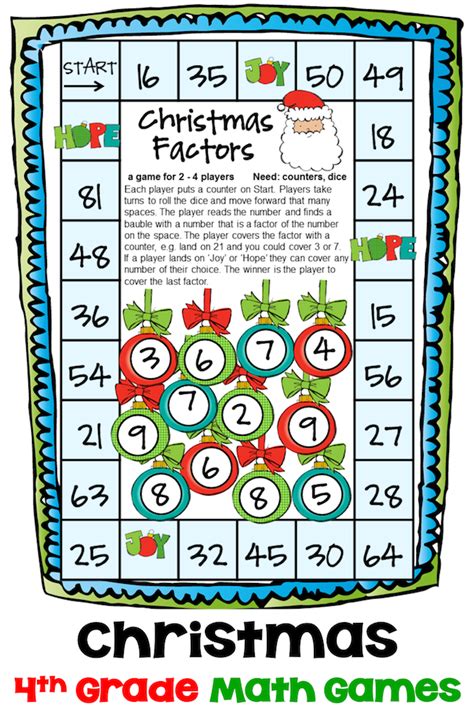No Prep Christmas Math Games For Fourth Grade With Ts Reindeer