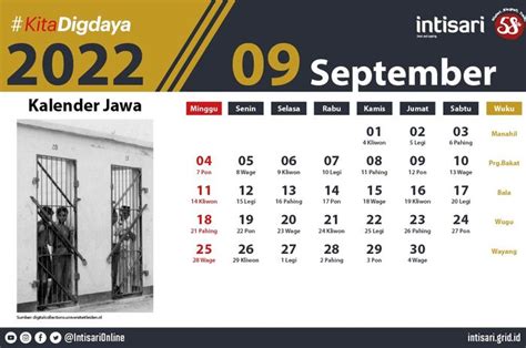 Kalender Jawa Bulan September 2022 Lengkap Dan Bedanya Dengan Kalender