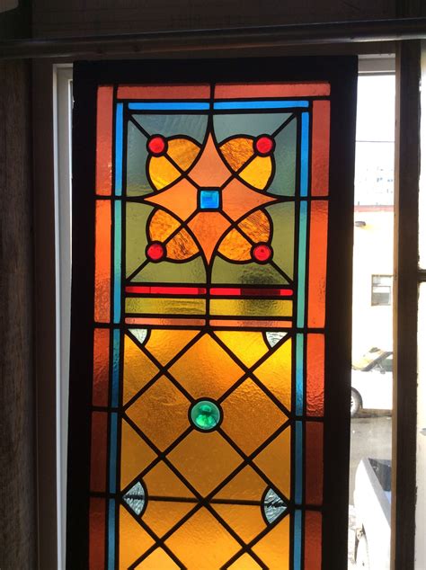 Large Stained Glass Sidelight Stained Glass Glass Window Stained