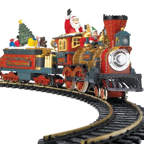 The Animated Christmas Train Set Hammacher Schlemmer
