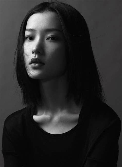 Woman Black And White Portrait Face Asian Du Juan For