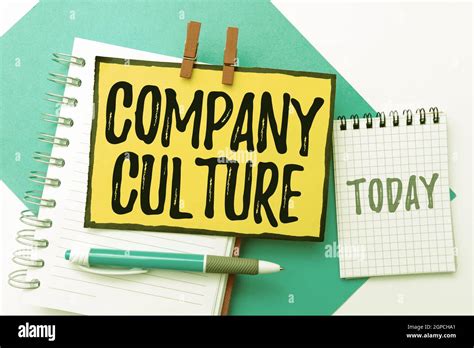Text caption presenting Company Culture. Business showcase The