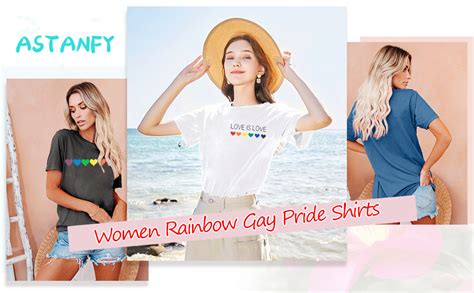 Gay Pride Shirts Women Rainbow Graphic Tee Love Wins T Shirt Lgbt