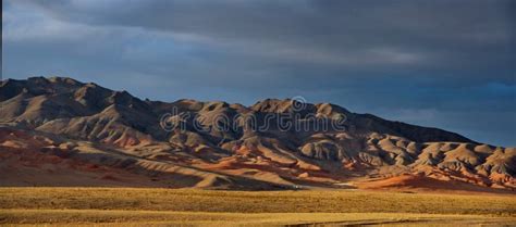 The Unique Beauty Of The Sky Over The Mongolian Steppes Stock Photo