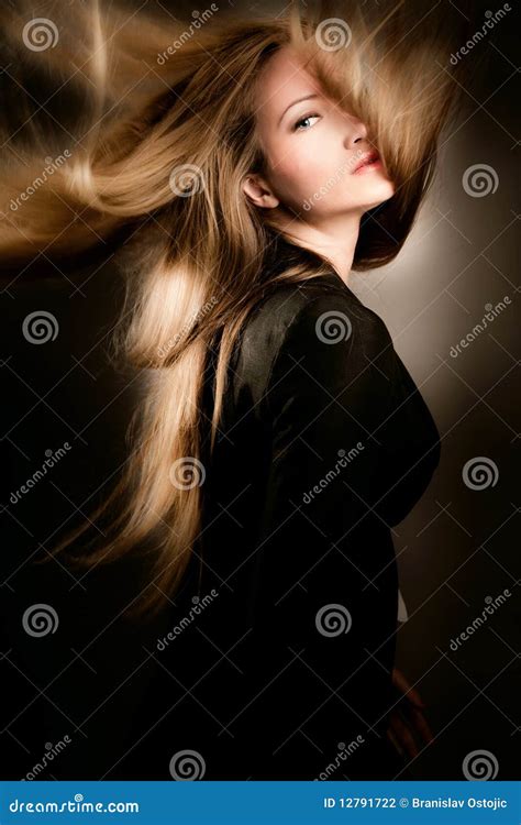 Hair In Motion Stock Photo Image Of Beauty Long Woman 12791722