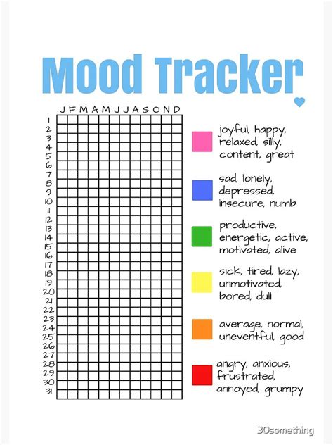 Printable Mood Tracker