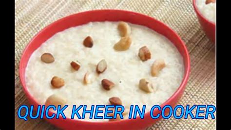 Rice Kheerhow To Make Kheer Recipe In Hindi Rice Kheer In Pressure Cooker Easy Way To Make