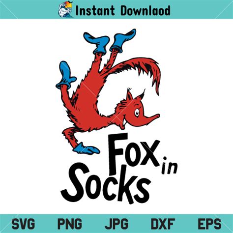 Fox In Socks Dr Seuss Svg Fox In Socks Svg Dr Seuss Svg Svgsea