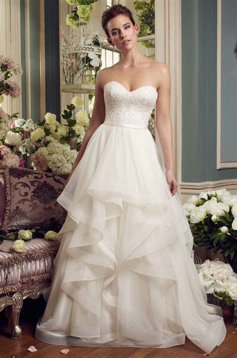 Cascading Ruffles Wedding Dress Style 2168 Mikaella Bridal