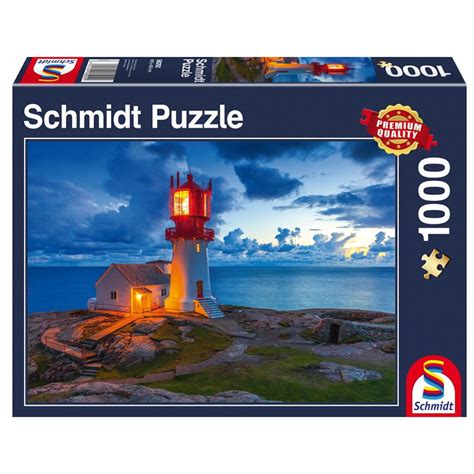Schmidt Lighthouse At Twilight 1000 Piece Puzzle