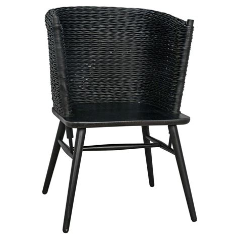 Choose from contactless same day delivery, drive up and more. Noir Curba Modern Classic Black Rattan Sungkai Wood Dining ...