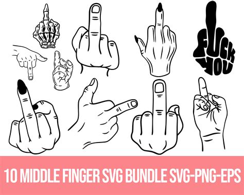 Middle Finger Svg Png Funny Download Finger Svg Cut File Cricut