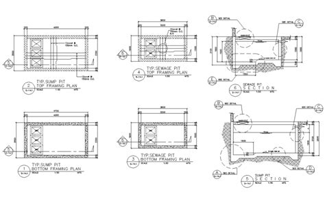 Section Cistern Tank And Pit Detail Dwg File Cadbull