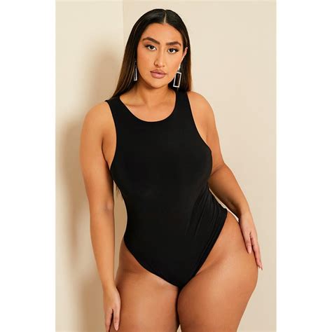 I Saw It First Double Layer Slinky Racer Front Bodysuit Isawitfirst