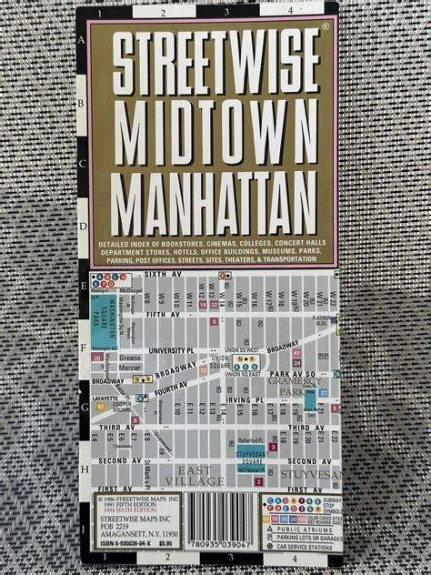 Streetwise Manhattan Bus Subway Map Laminated Metro M