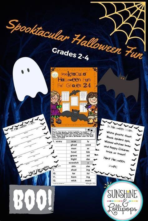 Halloween Language Arts Activities For Second Third And Fourth Grades