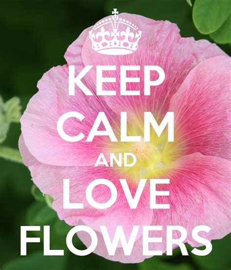 Keep Calm And Love Flowers Keep Calm And Carry On Image Generator