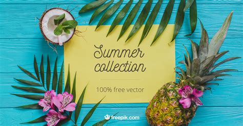 A 100 Free Set Of Summer Collection Vectors By Freepik 100 Free Art