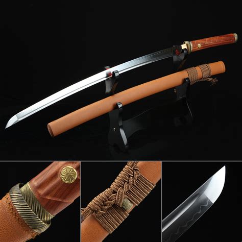 Handmade T10 Steel Brown Theme Real Japanese Katana Samurai Swords With
