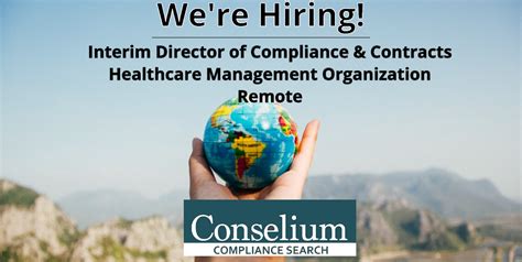 Interim Director Of Compliance And Contracts Healthcare Management