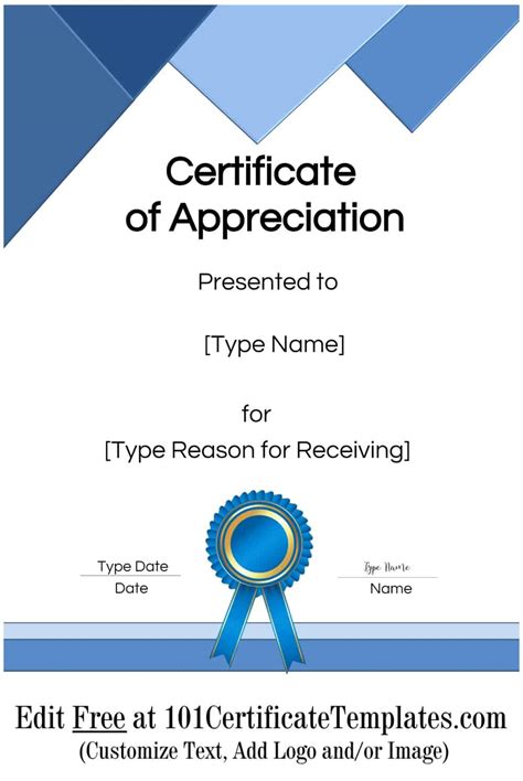 Thanks And Appreciation Certificate Sample Certificate