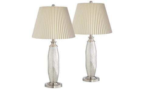 360 Lighting Carol Modern Table Lamps Set Of 2 28 Tall Mercury Glass