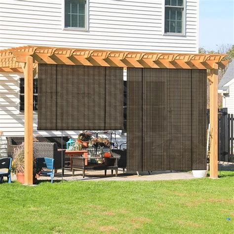 Coarbor Outdoor Roll Up Shades Blinds For Porch Pergola Patio Exterior Roller Shade