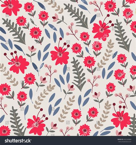 Flowers Pattern Vintage Background Abstract Vector Stock Vector
