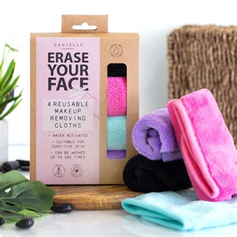 Aroma Home Erase Your Face Pack Of Four Reusable Makeup Removing Cloths Temptation Ts