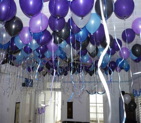 To add both height and a festive feel to your party's décor, use balloons in the party's color scheme and anchor them at various levels throughout the room. Party Balloon Ideas | ThriftyFun