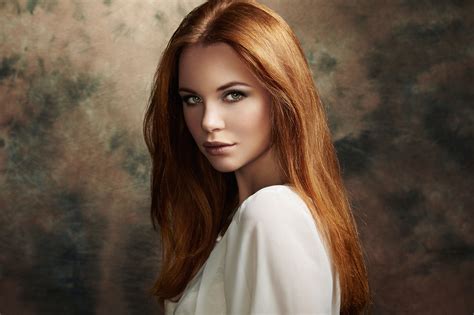 Mood Woman Redhead Girl Model Long Hair Wallpaper Coolwallpapers Me
