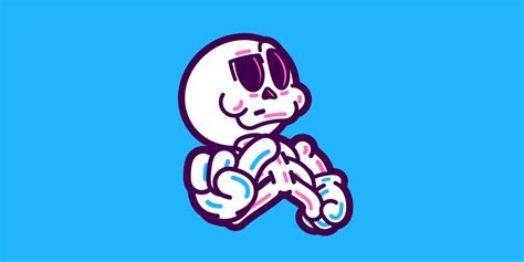 skeleton crew facebook animated stickers behance