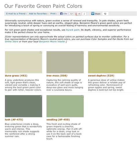 Top Green Paint Colors Benjamin Moore View Painting