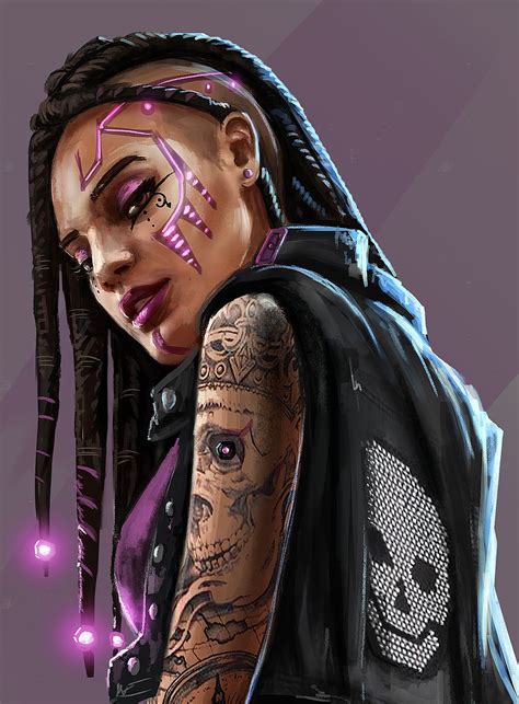 Artstation Punk Girl 1 Edward Barons Cyberpunk Girl Cyberpunk
